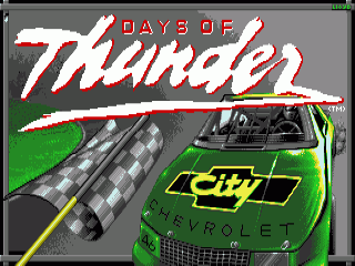Days of Thunder title screen for Amiga
